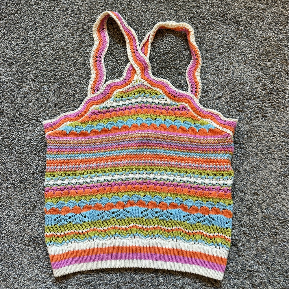 Zara Multicolor Striped Knit Top
